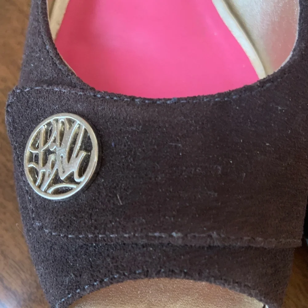 Lilly Pulitzer Brown Peep-Toe Wedges - Picture 5 of 7